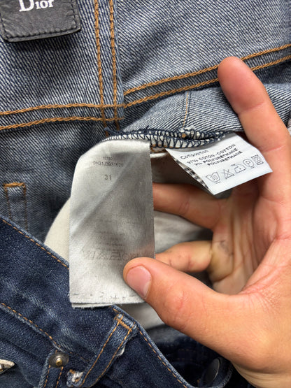 Dior Homme ‘Unaltered’ Raw Washed Blue Skinny Jeans