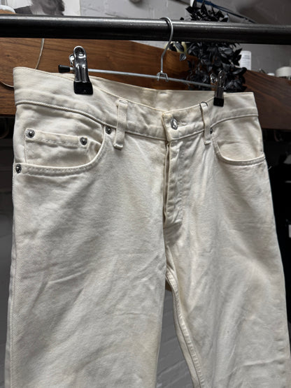 1998 Helmut Lang White ‘Vintage Wash’ Bootcut Denim