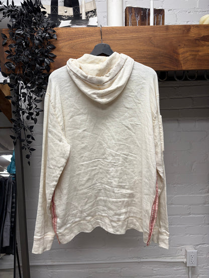 Valentino Beaded ‘Badge Logo’ Muslin Cotton Zip-Up Hoodie