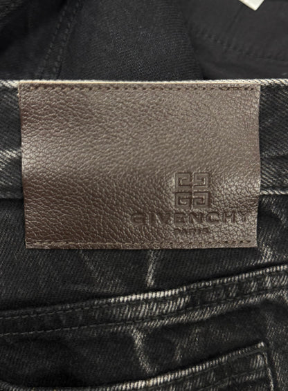 Givenchy ‘Crackled’ Black Slim/Skinny Denim