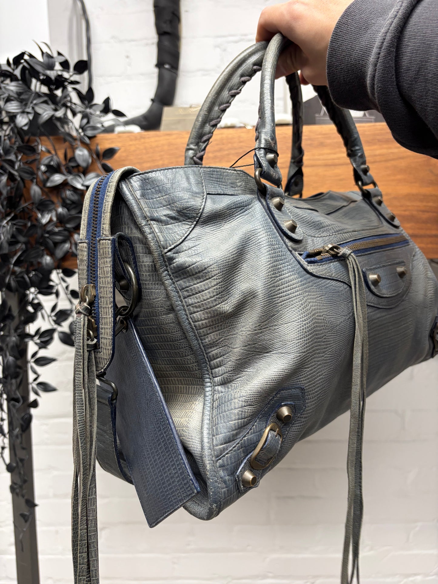 2011 Balenciaga ‘10 Year Anniversary’ Lizard Leather ‘City’ Bag