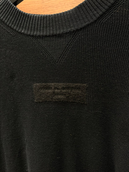 2023 Comme Des Garçons Homme Black ‘Patch Logo’ Knit Sweater