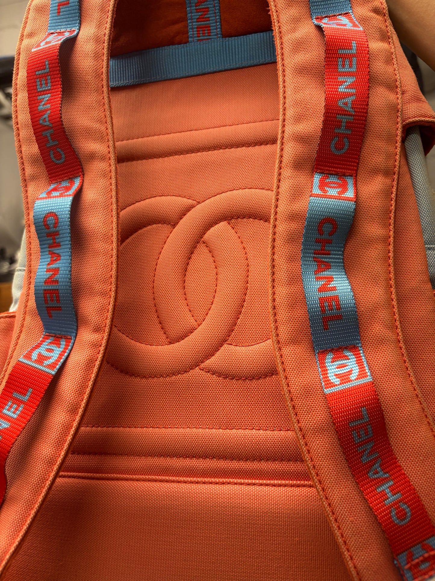 SS2002 Chanel Sport ‘Powder Blue/Orange’ Backpack