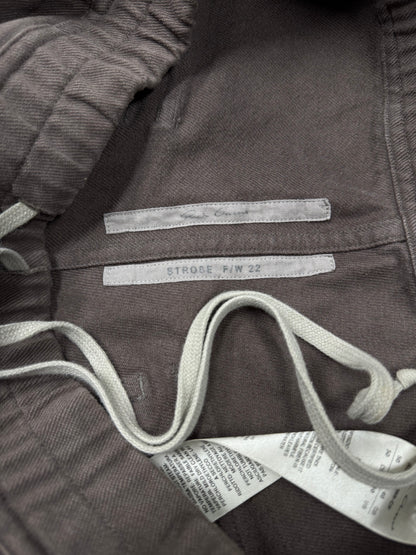 SS2022 Rick Owens ‘Strobe’ Dust Brown ‘Bela’ Wide Leg Cargos