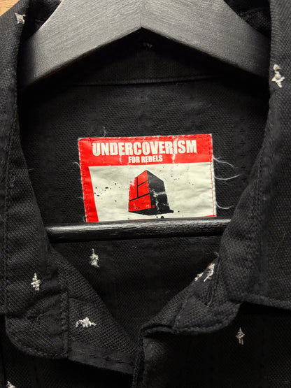 2000s Undercover ‘Star Embroidered’ Black/White Work Shirt