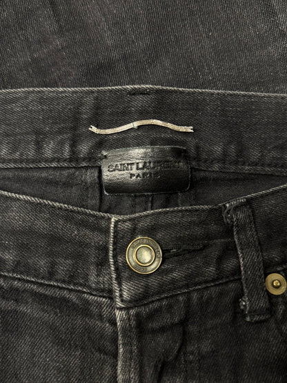 2014 Saint Laurent By Hedi Slimane ‘D01’ Black Skinny Jeans