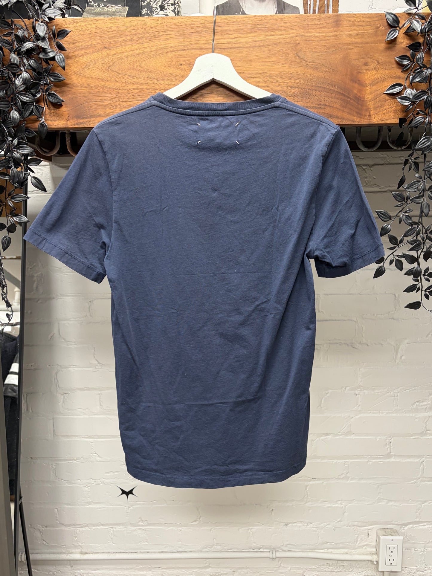 SS2017 Maison Margiela ‘Varsity Logo’ Navy Blue T-Shirt