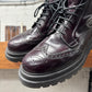 Prada ‘Spazzolato’ Brogue Dark Purple Leather Ankle Boots
