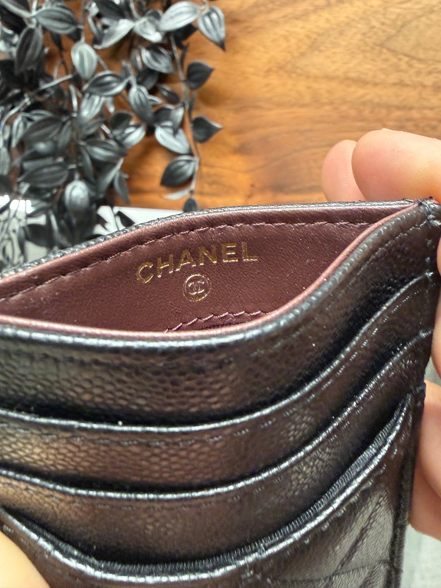 Chanel ‘Caviar’ Quilted Black Leather Cardholder