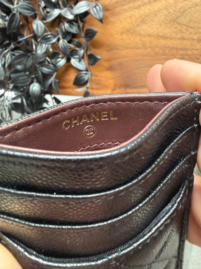 Chanel ‘Caviar’ Quilted Black Leather Cardholder