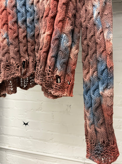 Acne Studios Tie Dye ‘Cable Knit’ Sweater