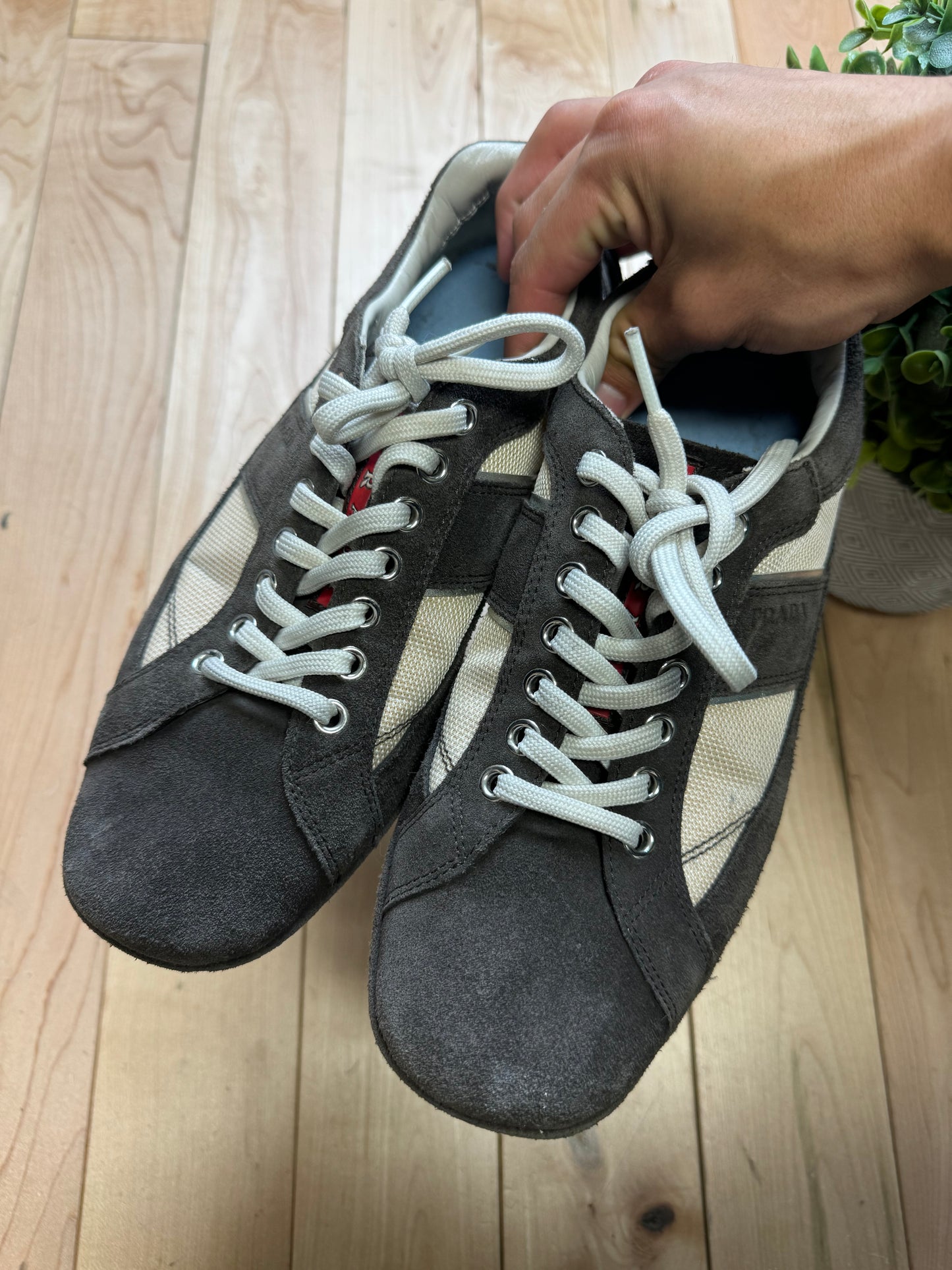 2000s Prada Sport Low Top Suede Sneakers