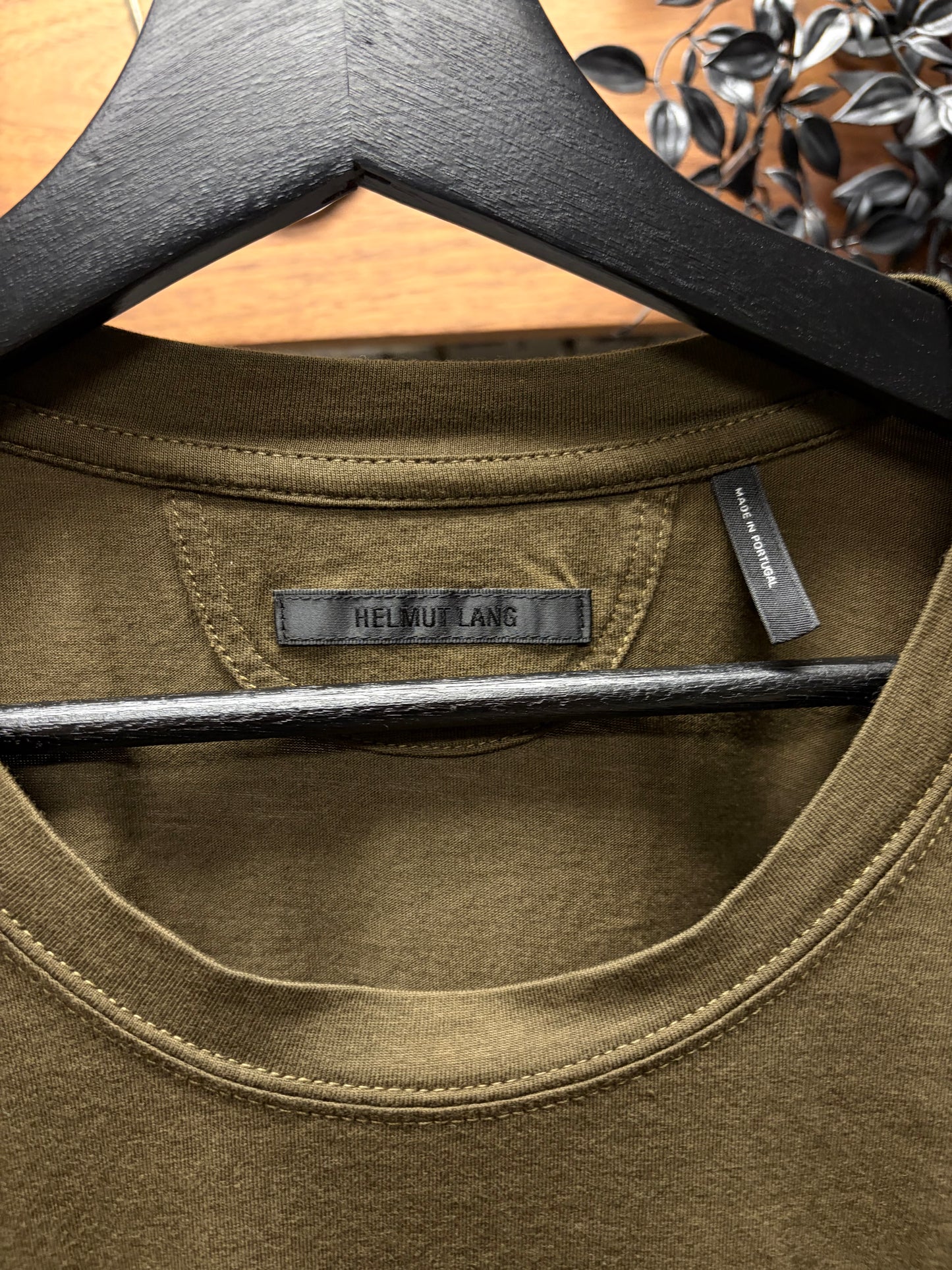 Helmut Lang Double Layered Military Green Long Sleeve Shirt