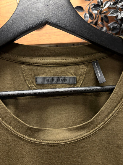 Helmut Lang Double Layered Military Green Long Sleeve Shirt