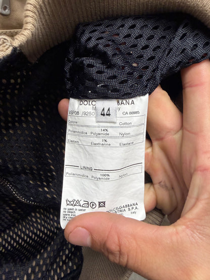 2000s Dolce & Gabbana Mainline Multi Zip Cargo Jacket with Mesh Interior Liner