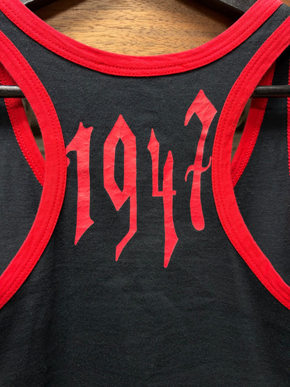 SS2002 Christian Dior ‘Gothic Logo’ Black/Red Runway Tank Top