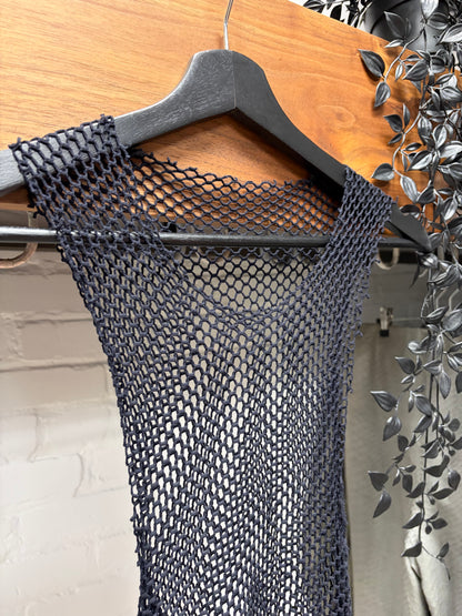 Ann Demeulemeester Black Mesh Sleeveless Top