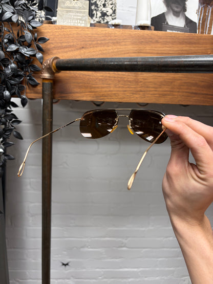 SS1997 Gucci by Tom Ford Monogram Lens ‘Teardrop’ Aviator Sunglasses