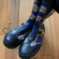 2000s Versace Double Buckle Leather Moto-Biker Boots