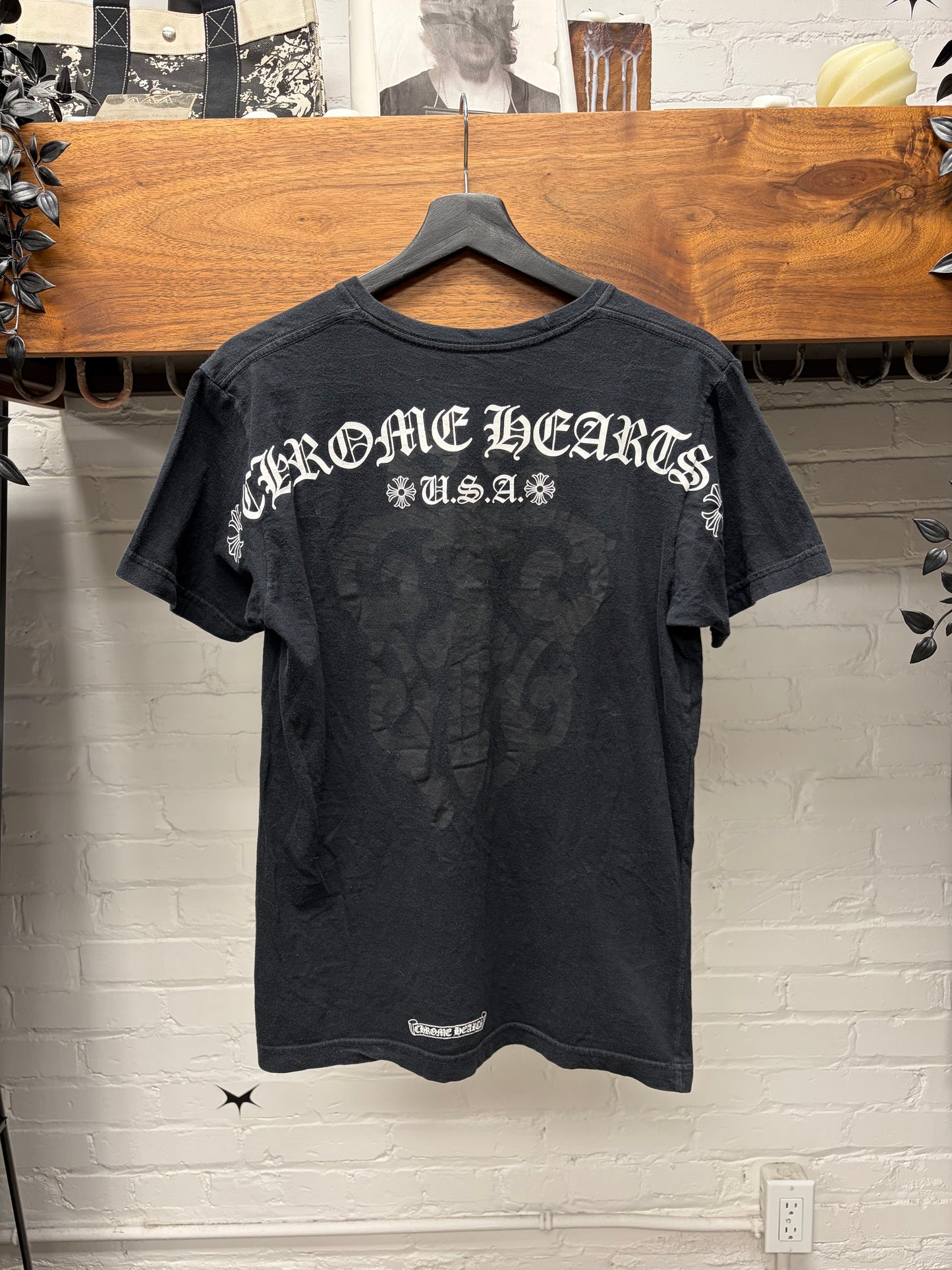 Chrome Hearts ‘Dagger Vine’ Script Logo Black Graphic T-Shirt