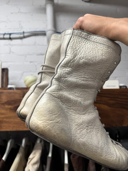 Guidi Kangaroo Leather Lace-Up Boxing Boots
