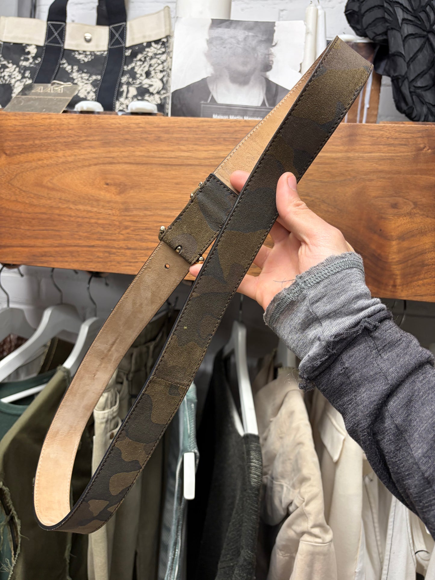 Burberry Leather Camouflage Belt