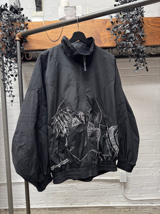 AW2021 Undercover x Evangelion Black Windbreaker Shell Jacket