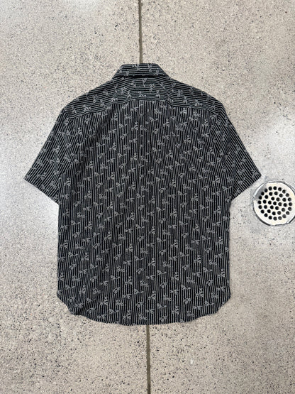 SS2017 Saint Laurent ‘Pointallism’ Silk Short Sleeve Shirt