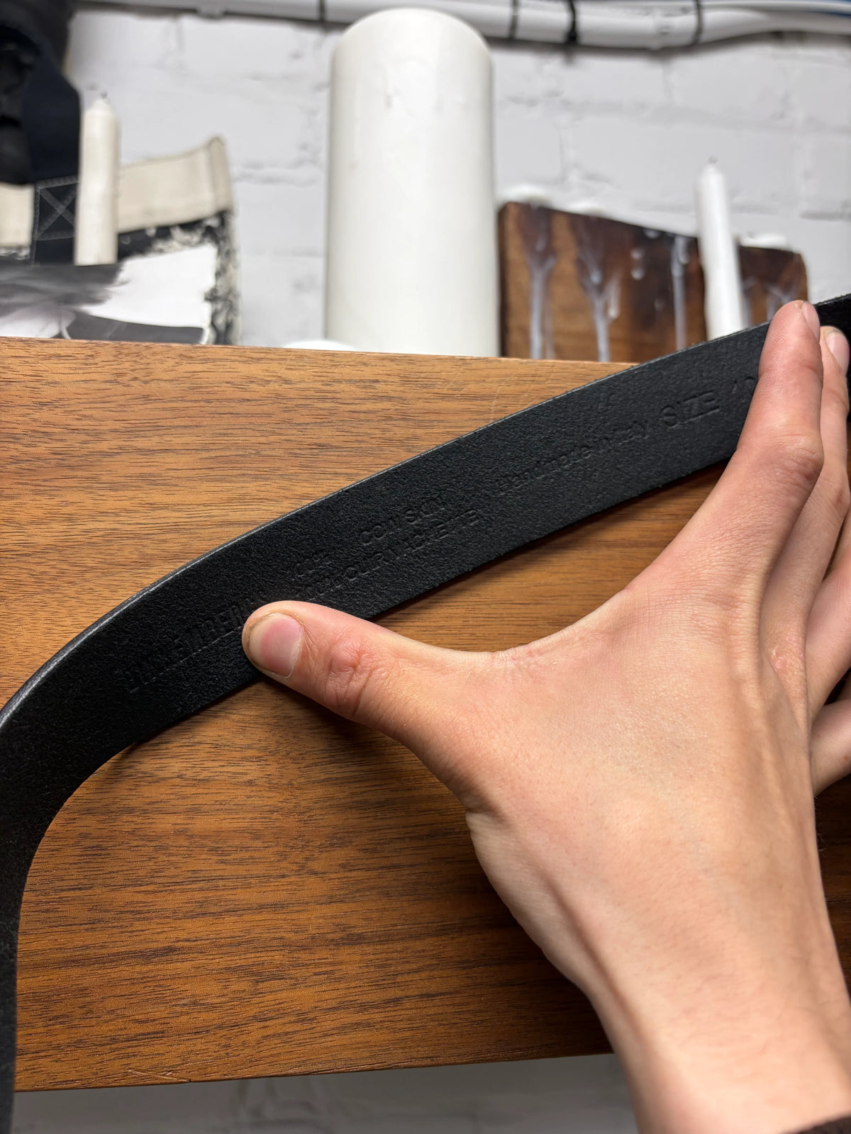 Vintage Dirk Bikkembergs ‘Spell-Out Buckle’ Silver/Black Leather Belt