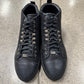 Balenciaga ‘Arena’ Black Leather ‘Hiking Lace’ High Top Sneakers