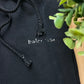 Balenciaga Typewriter Logo Black Drawstring Sweatpants