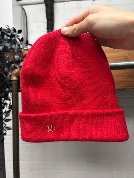 Undercover ‘U Logo’ Red Ribbed Beanie