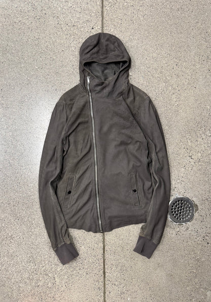 2000s Rick Owens ‘Dust’ Blistered Lambskin Suede Bullet Jacket