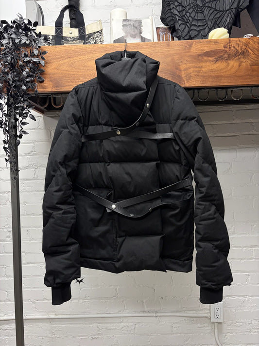 AW2018 Rick Owens ‘Dustolator’ Mainline Leather Bondage Strap Down Jacket