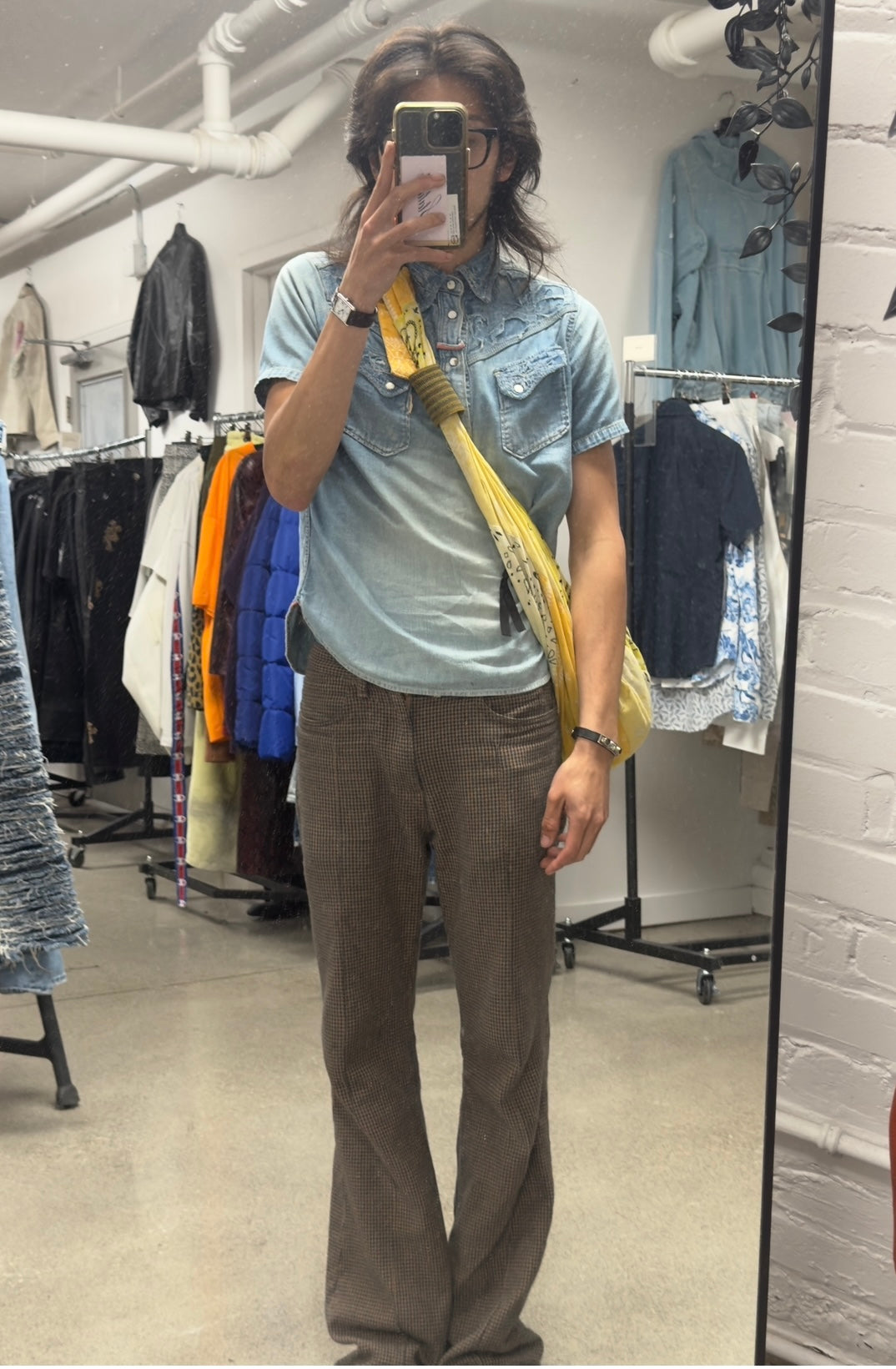 Kapital ‘Snuffkin’ Paisley Yellow Patchwork Bandanna Sling Bag