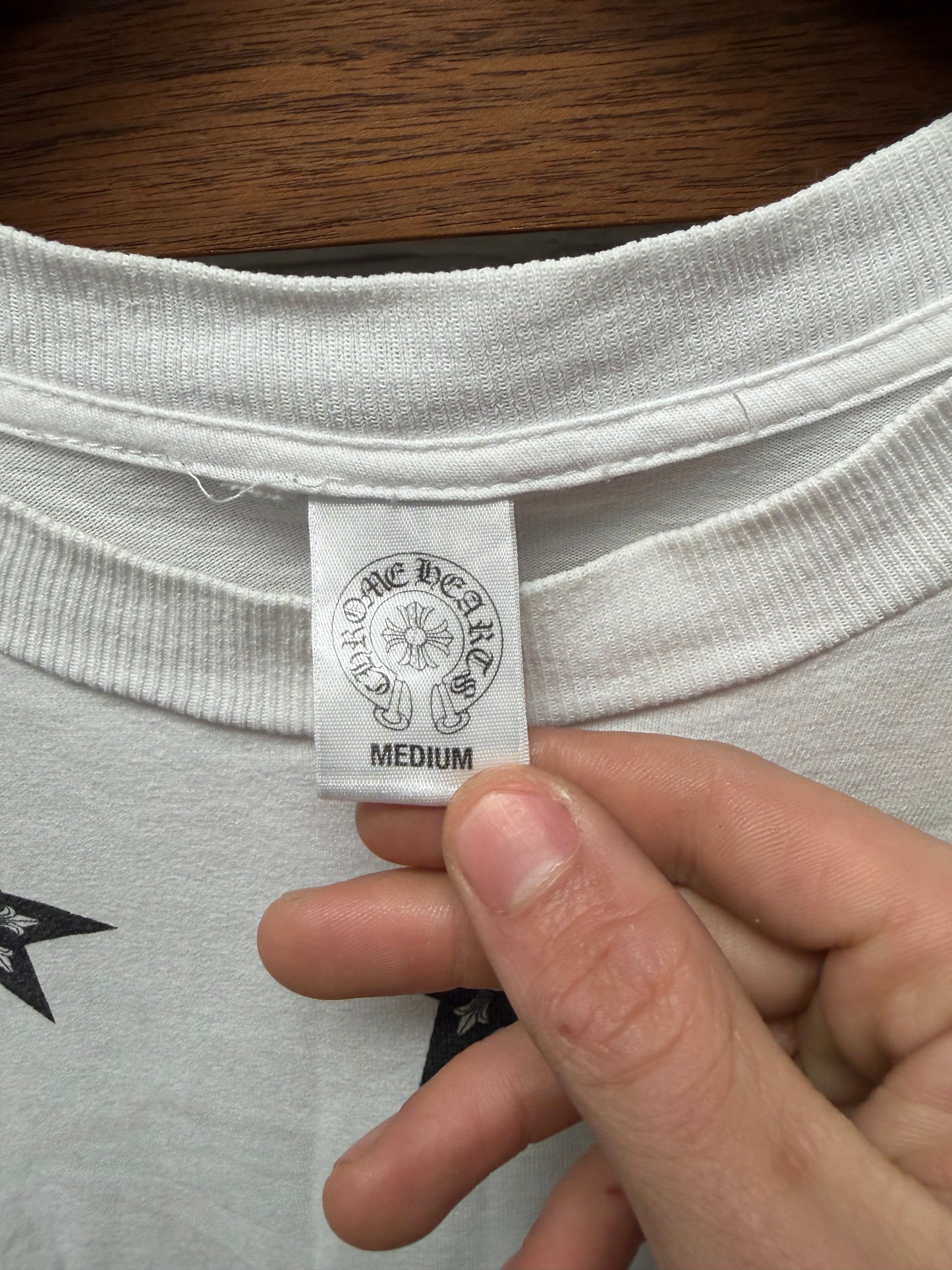 Chrome Hearts ‘Stars Logo’ White Graphic T-Shirt