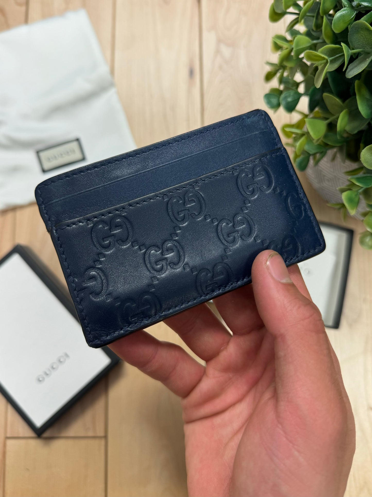 2018 Gucci x MLB New York Yankees GG Monogram Cardholder Wallet