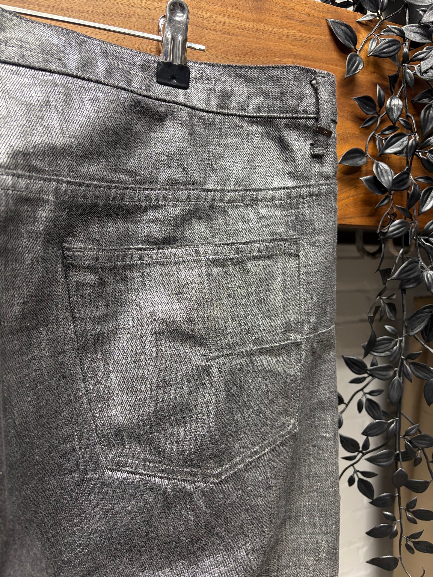 Dior Homme by Kris Van Assche ‘Radioactivity’ Silver Coated Skinny Jeans
