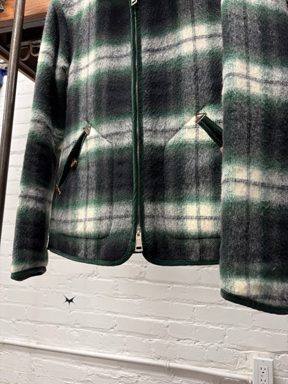 AW2009 Number (N)ine Reversible Wool/Quilted Liner Plaid Collared Jacket