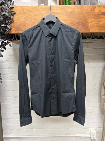 Balenciaga Slim Fit Black Cotton Button Up Shirt