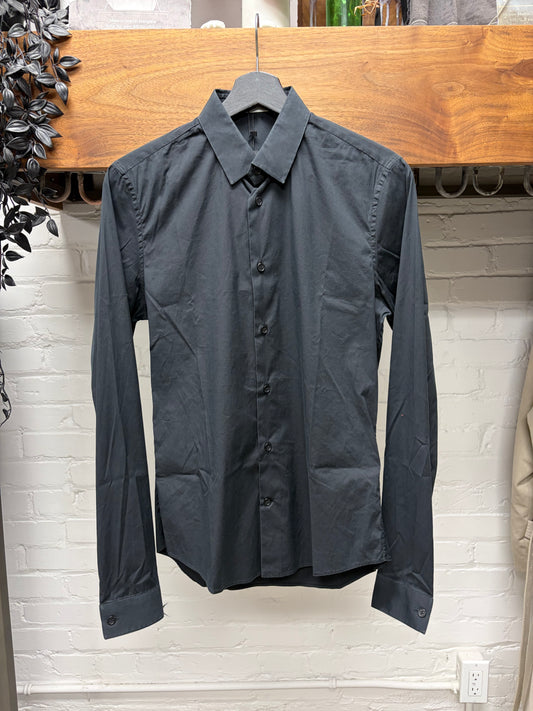 Balenciaga Slim Fit Black Cotton Button Up Shirt