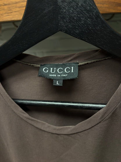 SS1997 Gucci by Tom Ford ‘Gold Buckle’ Basic Brown T-Shirt