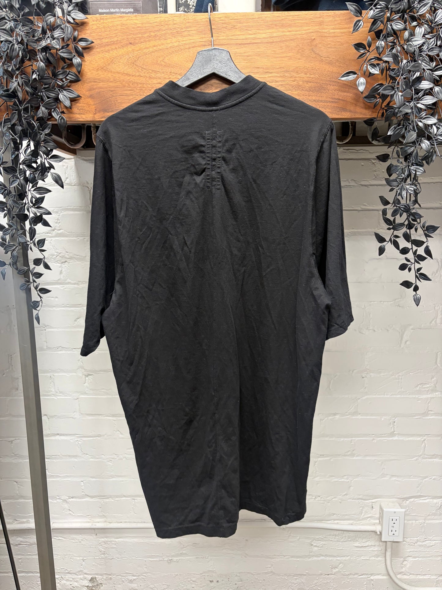 AW2024 Rick Owens ‘Porterville’ Jumbo ‘Metal Orb’ Black Oversized T-Shirt