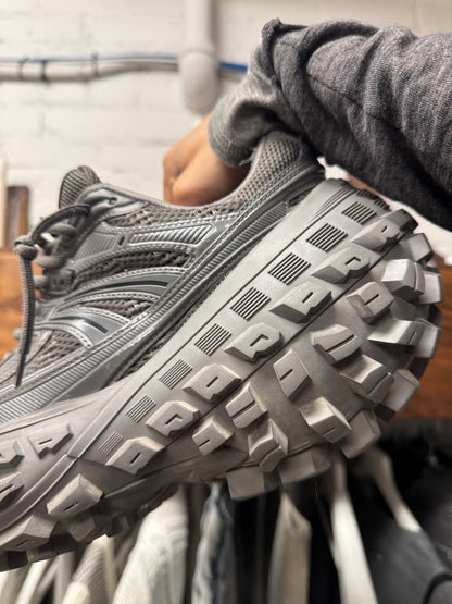 Balenciaga ‘Defender’ Grey ‘Tire Track’ Bounce Low Top Sneakers