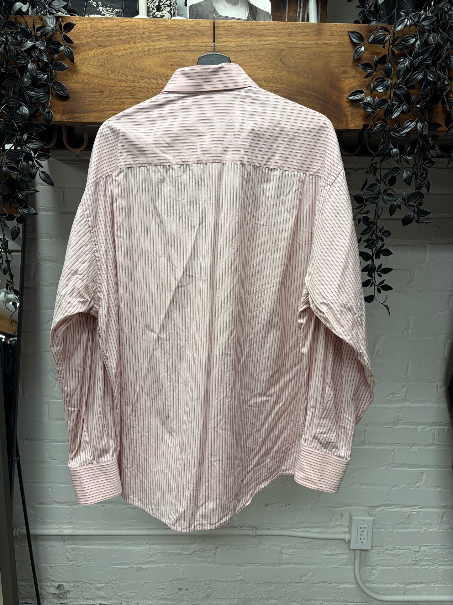 Gucci Pink/White Pinstripe Button Up Shirt