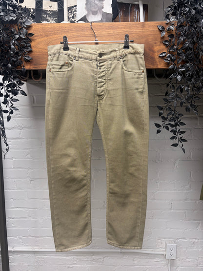 SS2011 Maison Margiela Gradient Earthy Green Bootcut Denim