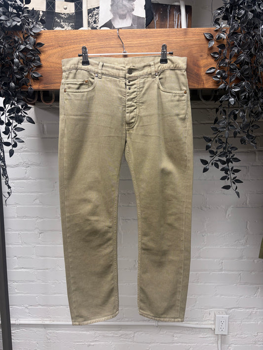 SS2011 Maison Margiela Gradient Earthy Green Bootcut Denim