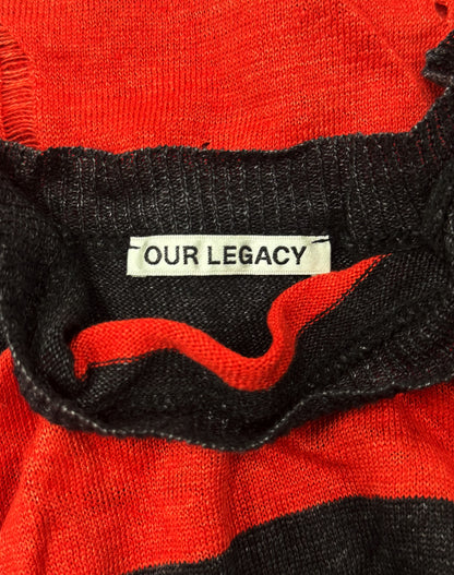 Our Legacy Linen ‘Stripe Moth’ Distressed Knit Sweater