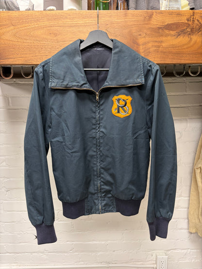 SS2010 Raf Simons Chenille Patch 'RS Crest Logo' Blue/Yellow Vintage Inspired Jacket