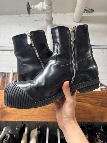 CK205W39Nyc by Raf Simons ‘Spazzolato’ Patent Leather Boots